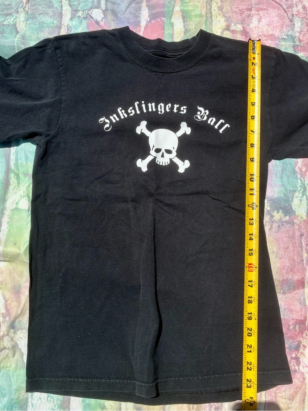 Tattoo retro vintage inkslingers ball Black punk skull Graphic Tee